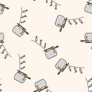 fishing cartoon seamless pattern background N3