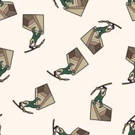 fisherman cartoon seamless pattern background N3