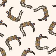 vroller coaster cartoon seamless pattern background
