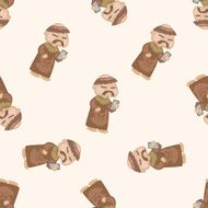 cartoon character person seamless pattern background N15