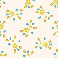 Space star cartoon seamless pattern background N5