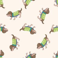 animal dog cartoon seamless pattern background N47
