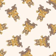 animal dog cartoon seamless pattern background N48