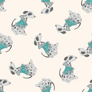 animal dog cartoon seamless pattern background N49