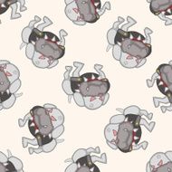 animal dog cartoon seamless pattern background N52