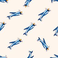 airplane cartoon seamless pattern background N9
