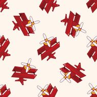 airplane cartoon seamless pattern background N10