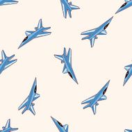 airplane cartoon seamless pattern background N12