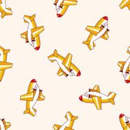airplane cartoon seamless pattern background N15