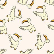 animal bird cartoon seamless pattern background N2