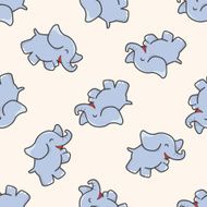 animal ephant cartoon seamless pattern background N3