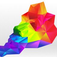 Abstract background colorful triangle polygonal element 004