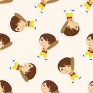 baseball player cartoon seamless pattern background N3