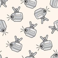 Computer-related desktop icon cartoon seamless pattern background N47