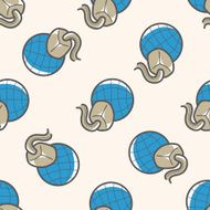 Computer-related desktop icon cartoon seamless pattern background N48