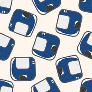 Computer-related desktop icon cartoon seamless pattern background N57