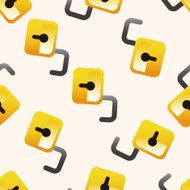 Computer-related desktop icon cartoon seamless pattern background N79