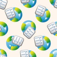 Computer-related desktop icon cartoon seamless pattern background N86