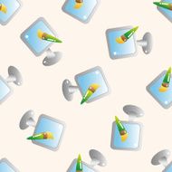 Computer-related desktop icon cartoon seamless pattern background N91
