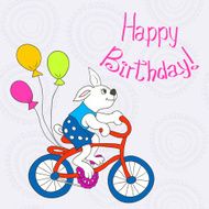 Bunny on a bike