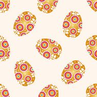easter painting egg cartoon seamless pattern background N16