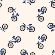 transportation bike cartoon seamless pattern background N55