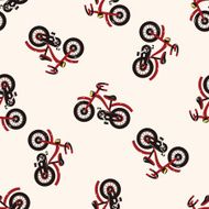 transportation bike cartoon seamless pattern background N56