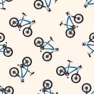transportation bike cartoon seamless pattern background N57