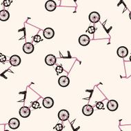 transportation bike cartoon seamless pattern background N59