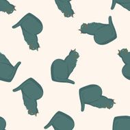 animal cat cartoon seamless pattern background N19