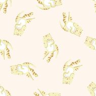 animal cat cartoon seamless pattern background N27