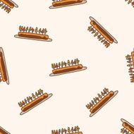 cake cartoon seamless pattern background N2