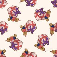birthday presents cartoon seamless pattern background N2