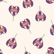 birthday ballon cartoon seamless pattern background