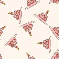 cake cartoon seamless pattern background N4
