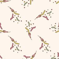 party horn cartoon seamless pattern background