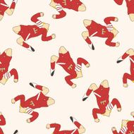 Sport soccer player cartoon seamless pattern background N23