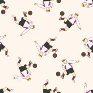 Sport soccer player cartoon seamless pattern background N26