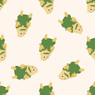monster cartoon seamless pattern background N31