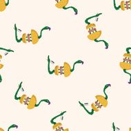 monster cartoon seamless pattern background N34