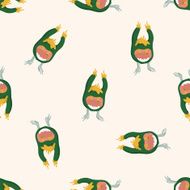 monster cartoon seamless pattern background N36