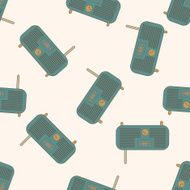 radio cartoon seamless pattern background N59