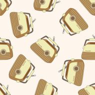 radio cartoon seamless pattern background N62