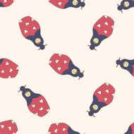 Matryoshka Russian traditional wooden doll cartoon seamless pattern background N69