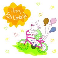 Bunny on a bike N3