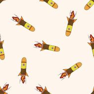 spaceship cartoon seamless pattern background N77