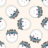 Space ufo cartoon seamless pattern background N16