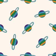 Space planet cartoon seamless pattern background N12