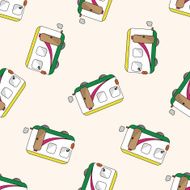 transportation car cartoon seamless pattern background N48