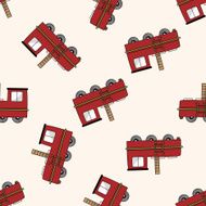 transportation train cartoon seamless pattern background N2